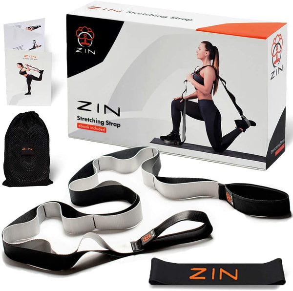 ZIN Stretching Strap Yoga with Loops for Stretch.Yoga Stretch Strap for Hamstring Stretcher, Exercise Yoga Strap for Stretching