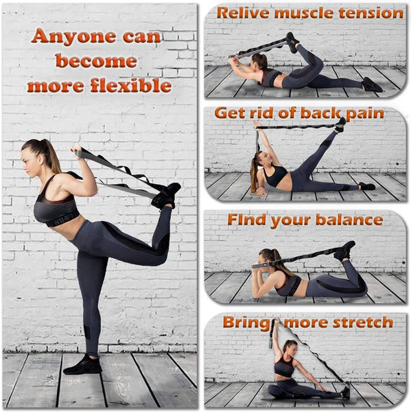 ZIN Stretching Strap Yoga with Loops for Stretch.Yoga Stretch Strap for Hamstring Stretcher, Exercise Yoga Strap for Stretching
