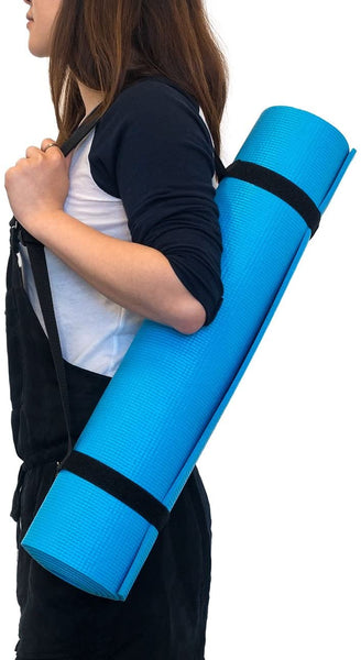 Yoga Mat Velcro Carry Strap, Black